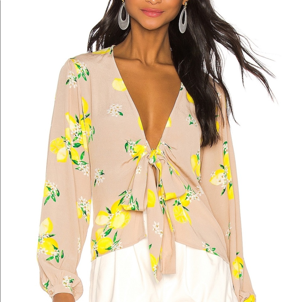 NWT Majorelle lemon yara blouse